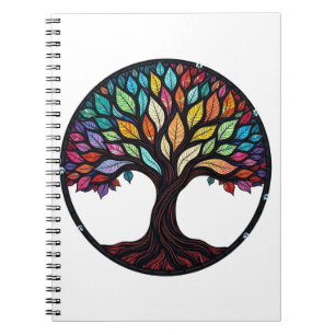 Cuaderno Cristal con manchas, vidrio con manchas de árbol d