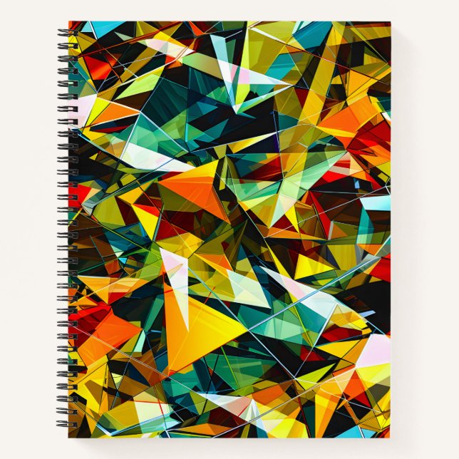 Cuaderno Cristal de Vidrio Geométrico Abstracto Moderno y C (Anverso)