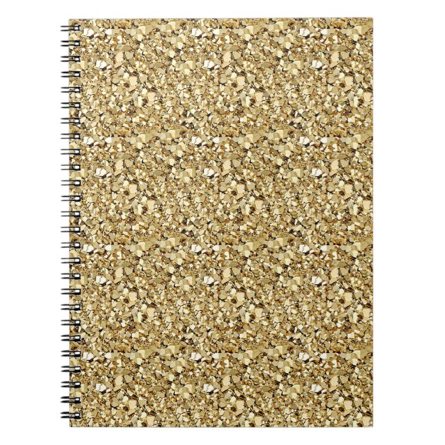 Cuaderno Cristal druso - oro metálico (Frente)