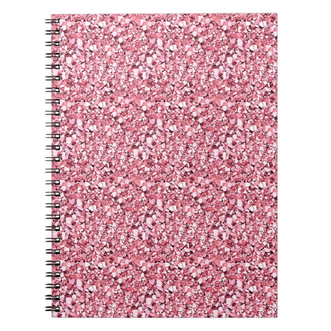 Cuaderno Cristal druso - rosa de cuarzo rosa (Frente)