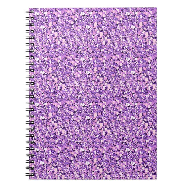 Cuaderno Cristal Druzy - orquídea ligera (Frente)