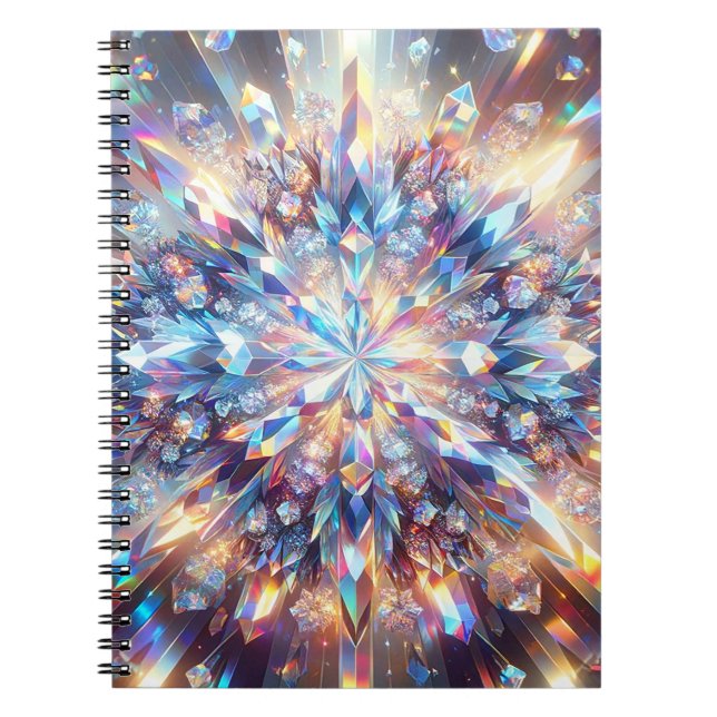 Cuaderno Cristal holográfico audaz y brillante (Frente)