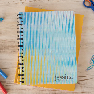 Cuaderno Cristal Prismático Amarillo Azul Tipografía Modern