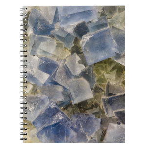 Cuaderno Cristales azules del fluorito en matriz