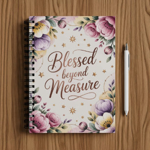 Cuaderno cristiano bendito más allá de mi medida