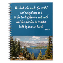 Cuaderno cristiano Crater Lake Oregon