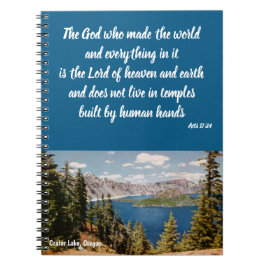 Cuaderno cristiano Crater Lake Oregon