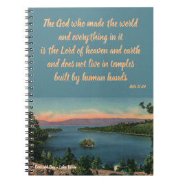 Cuaderno cristiano de la Bahía Esmeralda