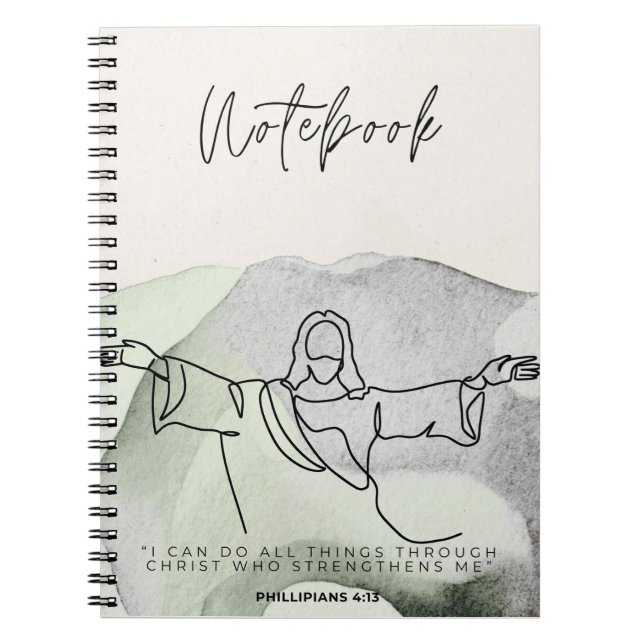 Cuaderno cristiano para diario bíblico (Frente)