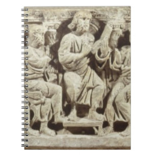 Cuaderno Cristo asentó y enseñanza rodeada por el Apost