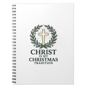 Cuaderno Cristo es mi tradición de Navidad Diseño de cruz v