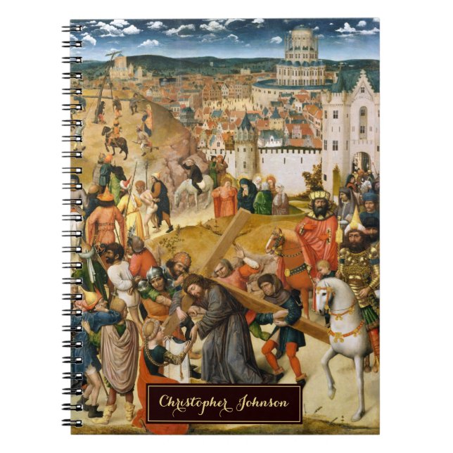 Cuaderno Cristo llevando la cruz Arte antiguo Monograma dor (Frente)