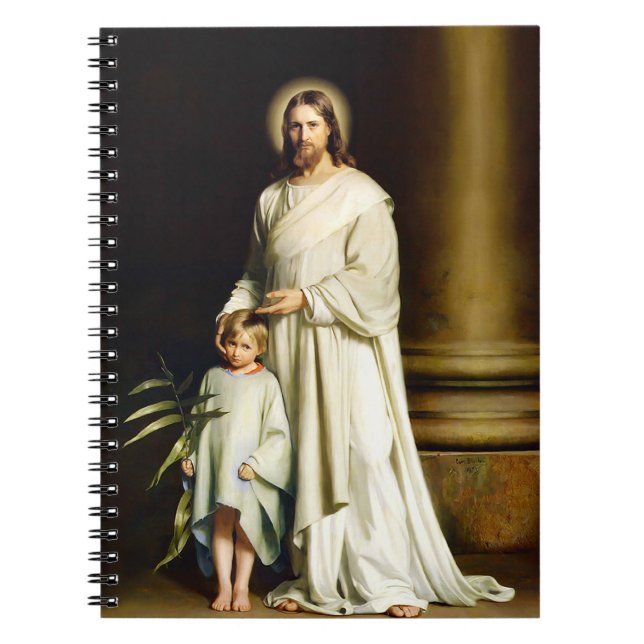 Cuaderno Cristo y niño. Portátil de regalo de Bella Artes (Frente)