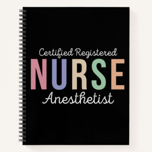 Cuaderno CRNA, una enfermera anestesista certificada