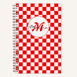 Cuaderno Croacia | Hrvatska | Monograma de nombre a cuadros