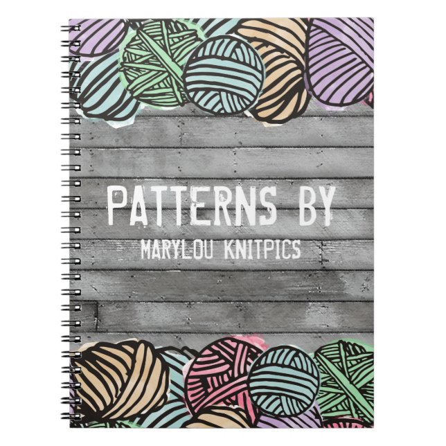 Cuaderno Crochet de punto de hilo acuático de Doodle (Frente)