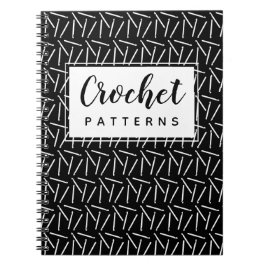 Cuaderno Crochet Hooks Yarn Crafts Pattern Organizar Oscuro