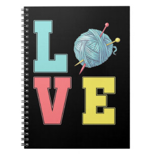 Cuaderno Crochet Love Hobby Crafting Yarn Knitter