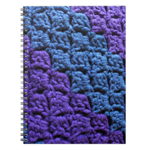 Cuaderno Crochet morado y azul