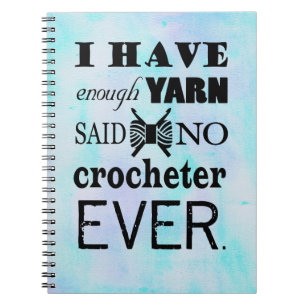 Cuaderno Crochet No Suficiente Yarn Artesanías Acuarela