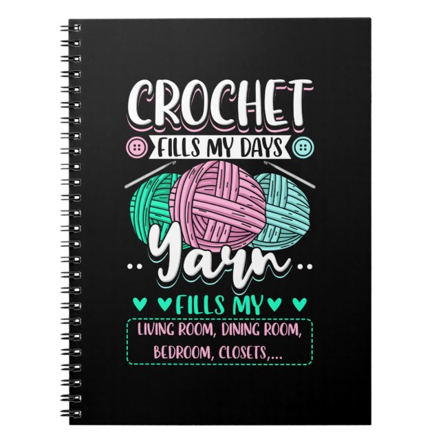 Cuaderno Crocheting - Crochet llena mis días (Frente)