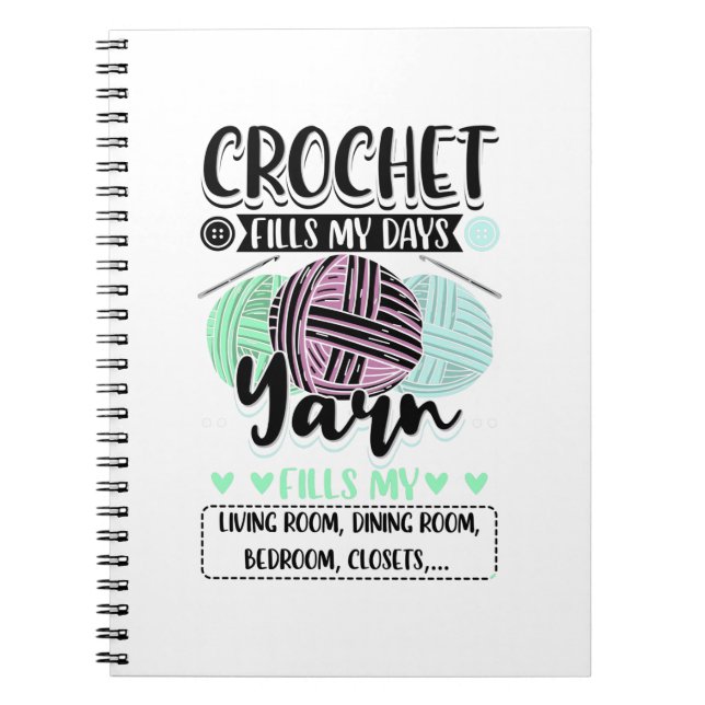 Cuaderno Crocheting - Crochet llena mis días (Frente)
