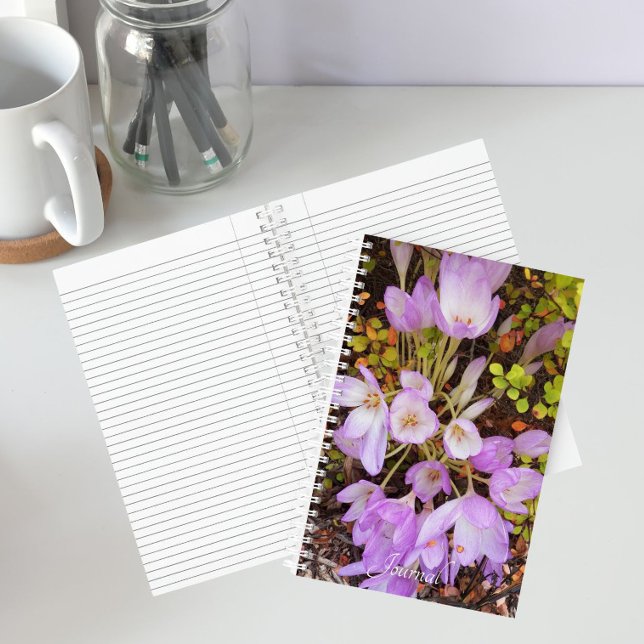 Cuaderno Crocus Floral de Otoño Púrpura (In Situ)