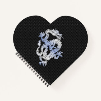 Cuaderno Cromado como Dragon plata Estilo de piel de serpie