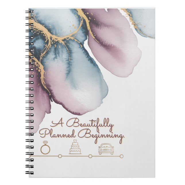 Cuaderno Cronología de Acuarela | Diseño de Boda Artística (Frente)