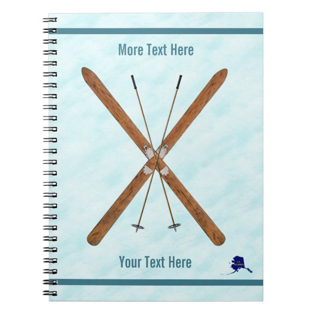 Cuaderno Cross-Country Skis On Snow (Frente)