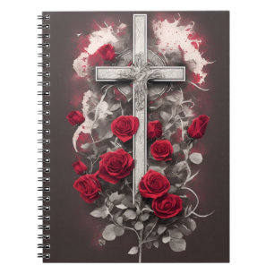 Cuaderno cross tattoo flower 1
