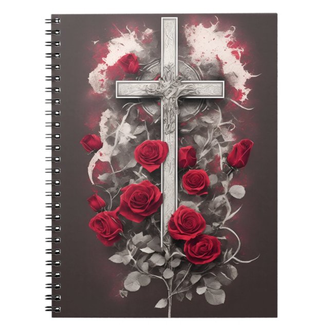 Cuaderno cross tattoo flower 1 (Frente)