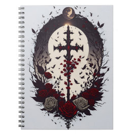 Cuaderno cross tattoo flower 14