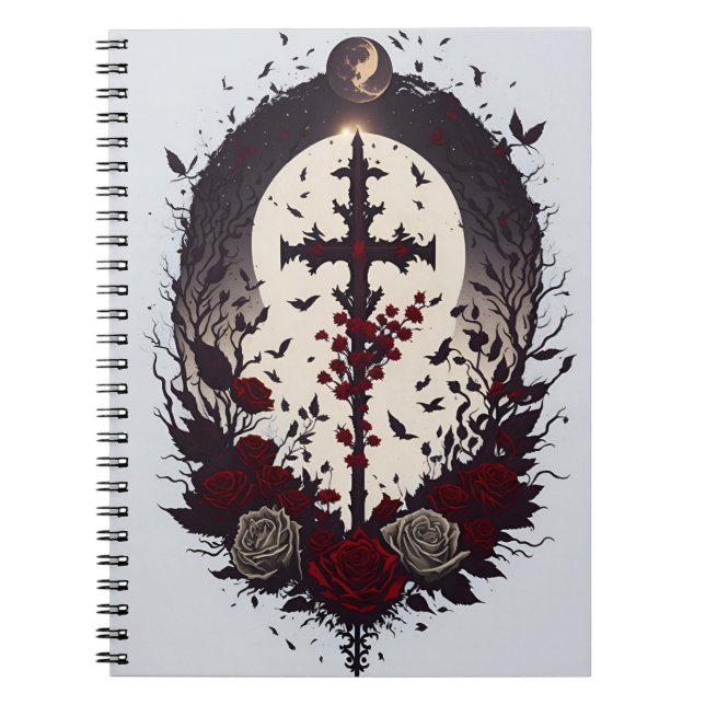 Cuaderno cross tattoo flower 14 (Frente)