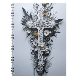 Cuaderno cross tattoo flower 16