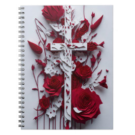 Cuaderno cross tattoo flower 18