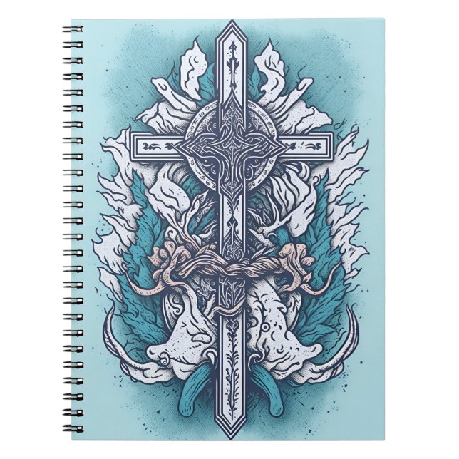 Cuaderno cross tattoo flower 19 (Frente)