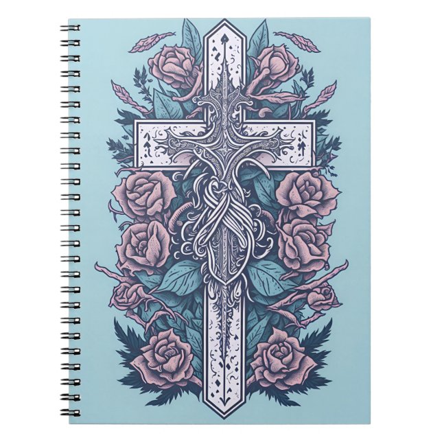 Cuaderno cross tattoo flower 20 (Frente)