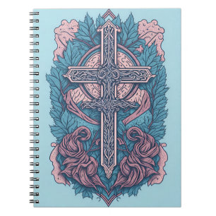 Cuaderno cross tattoo flower 23