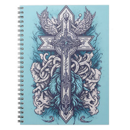 Cuaderno cross tattoo flower 24