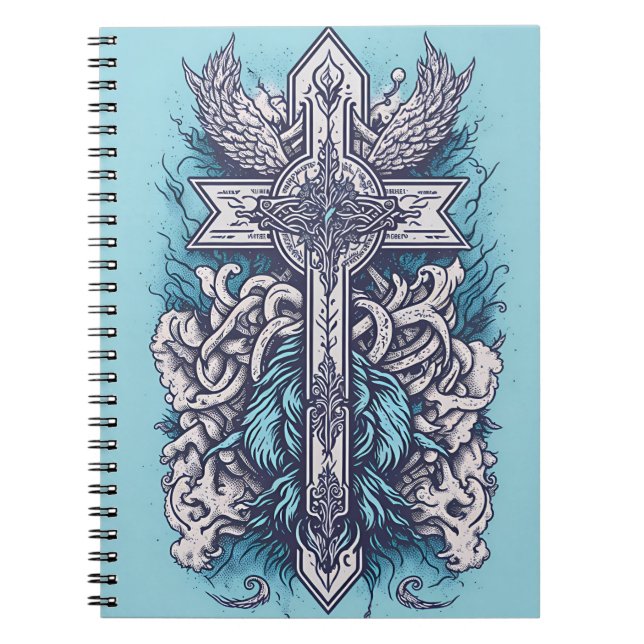 Cuaderno cross tattoo flower 24 (Frente)
