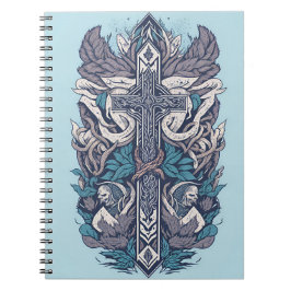 Cuaderno cross tattoo flower 25