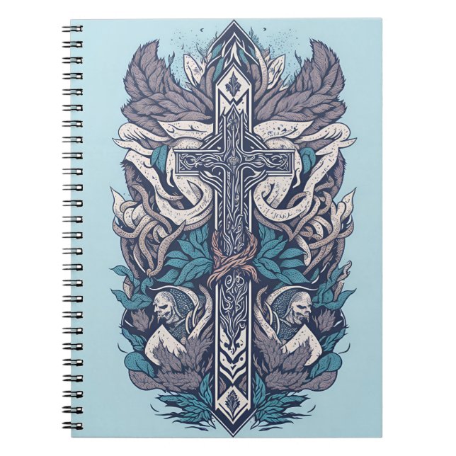Cuaderno cross tattoo flower 25 (Frente)