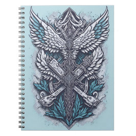 Cuaderno cross tattoo flower 26