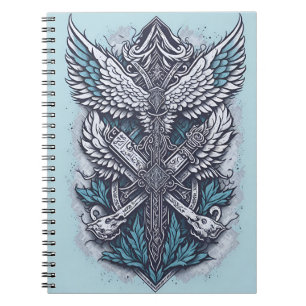 Cuaderno cross tattoo flower 26