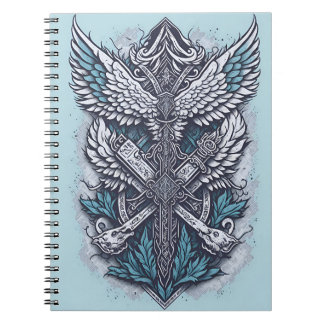 Cuaderno cross tattoo flower 26