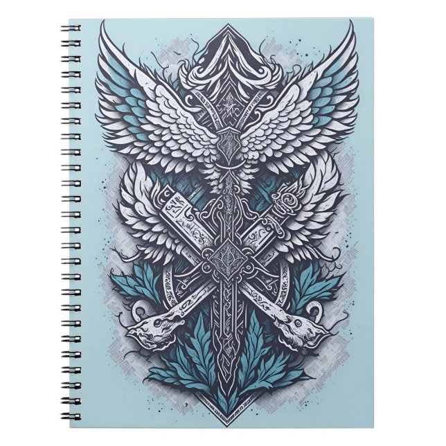 Cuaderno cross tattoo flower 26 (Frente)