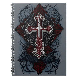 Cuaderno cross tattoo flower 28