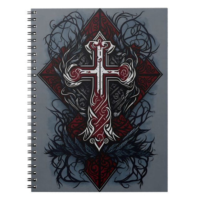 Cuaderno cross tattoo flower 28 (Frente)