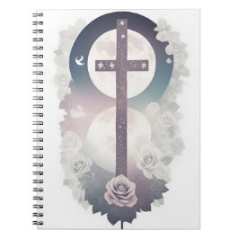 Cuaderno cross tattoo flower 30